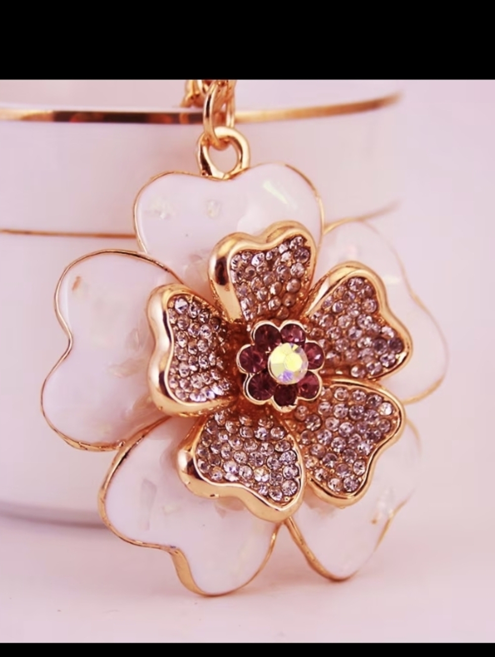 Flower Bag Charm/ Keychain
